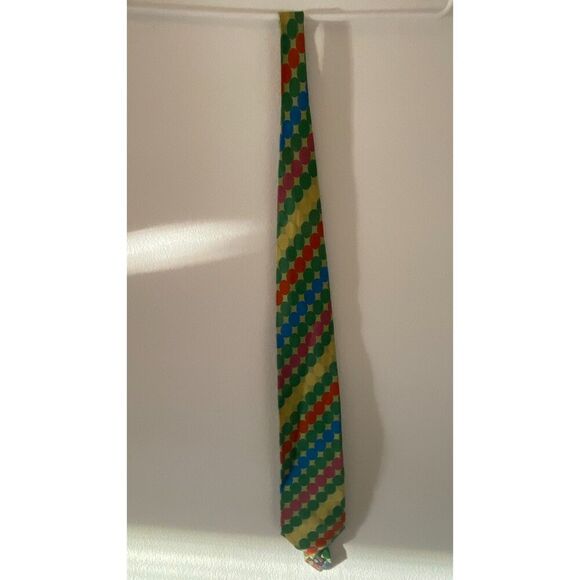 Daniel De Fasson Rainbow Pattern Men's Tie - Picture 1 of 6